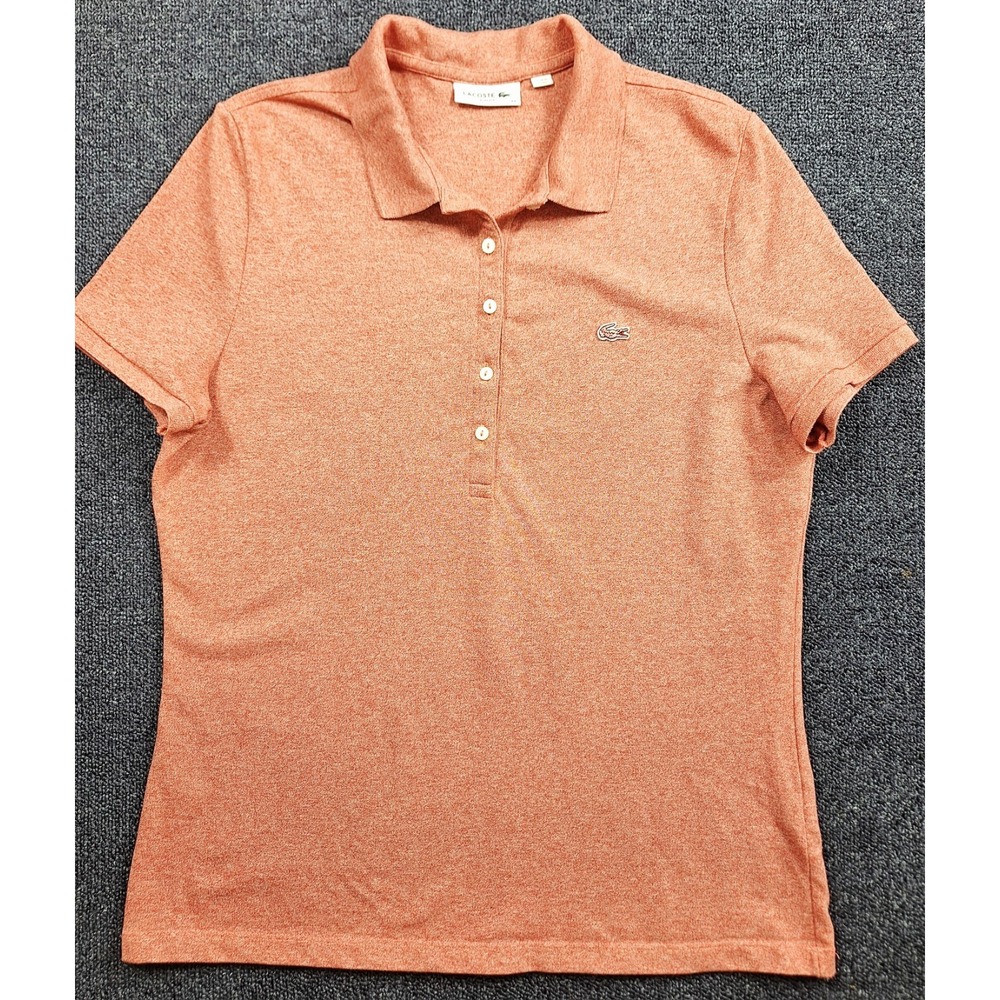 Lacoste Slim‎ Fit Stretch Mini Cotton Piqué Polo Shirt alligator Sz 44 / Large